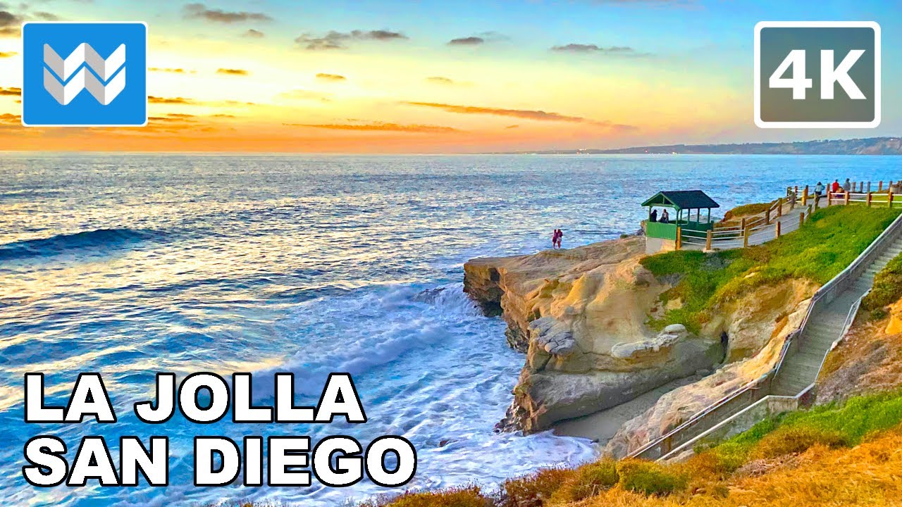 Read more about the article [4K] Sunset at La Jolla San Diego, California – 2021 Walking Tour & Travel Guide 🎧 Binaural Sound