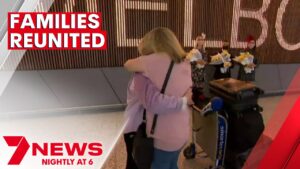Read more about the article Tears as international borders reopen and families reunited at last | 7NEWS